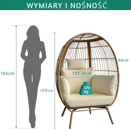 Elegancki fotel wiklinowy z poduszkami – stylowe i wygodne siedzisko do salonu, ogrodu i tarasu