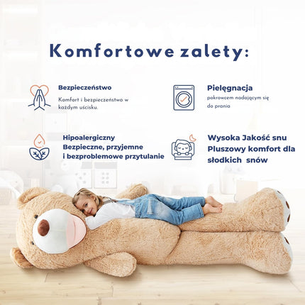 Pluszowy Miś XXL 340cm – Gigantyczny Teddybär, Idealny Prezent na Urodziny, Walentynki i Święta – Miękki i Przytulny Przyjaciel dla Dzieci i Dorosłych