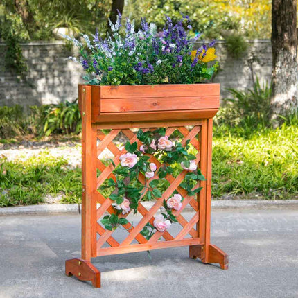 Wood, garden flower box-1