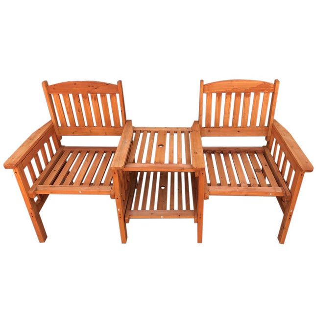 Wooden 2-person garden set-0