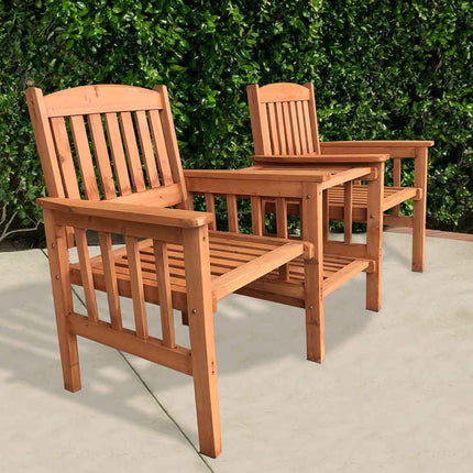 Wooden 2-person garden set-1