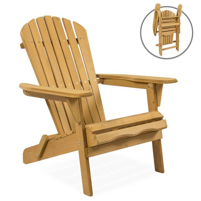 Wooden folding garden chair-0